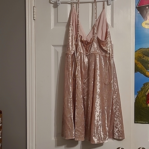 Light Pink Velvet Forever 21 Dress - Picture 4 of 7